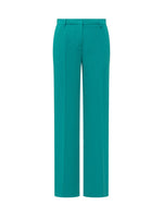 Green Straight Flat Front Pants 1