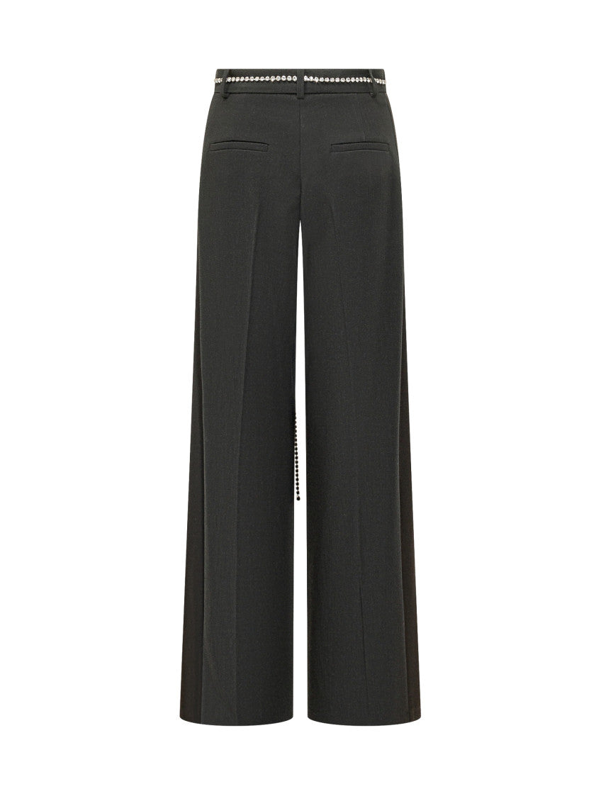 Black Relaxed Flat Front Pants 2