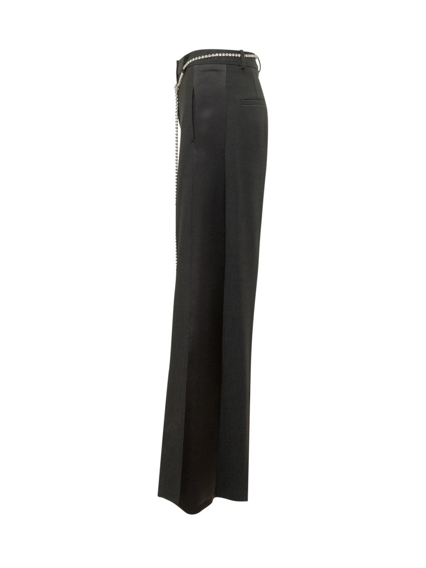 Black Relaxed Flat Front Pants 3