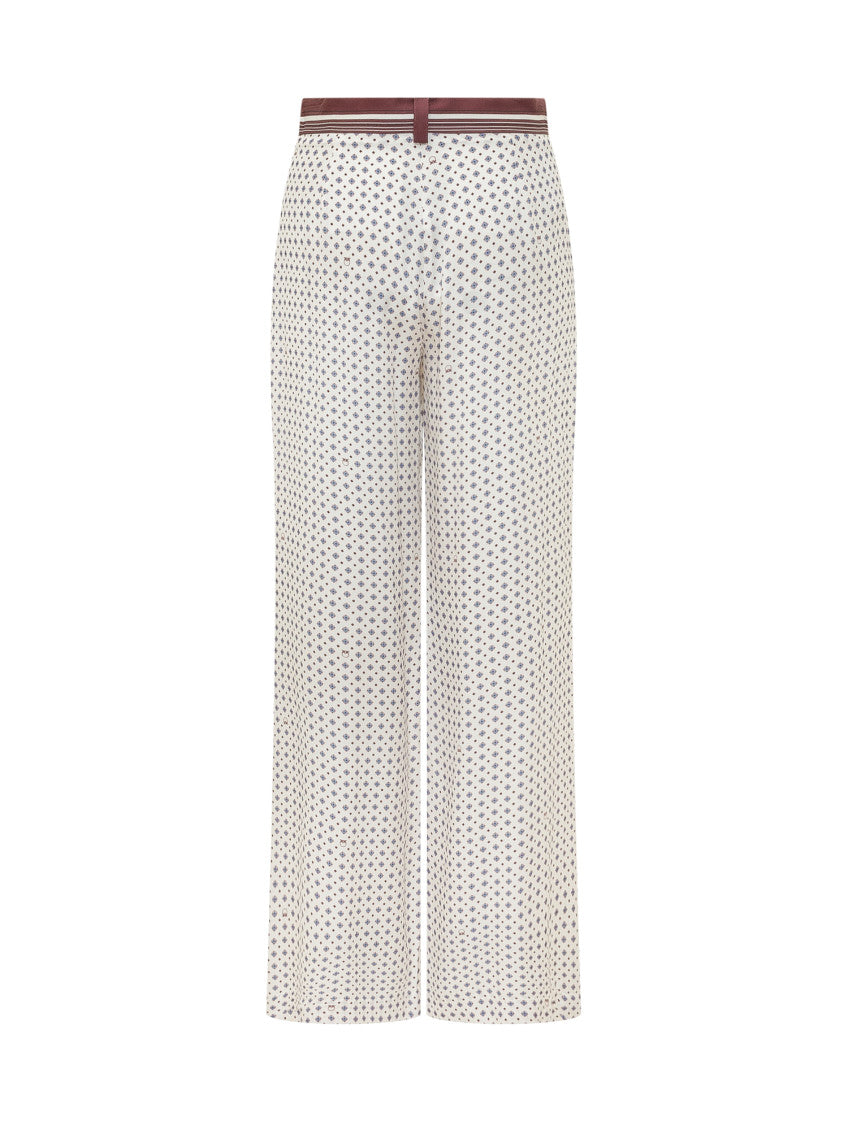 Multicolor Relaxed Flat Front Pants 2