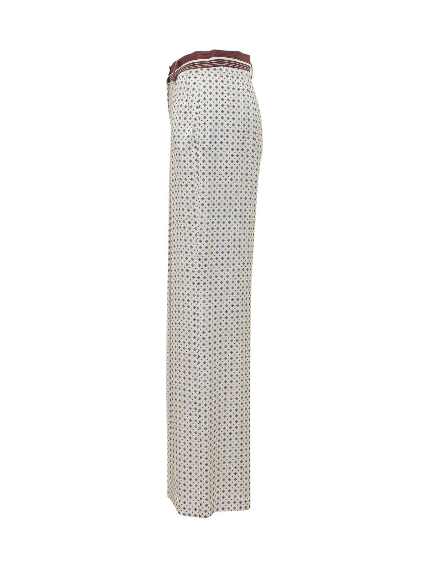 Multicolor Relaxed Flat Front Pants 3