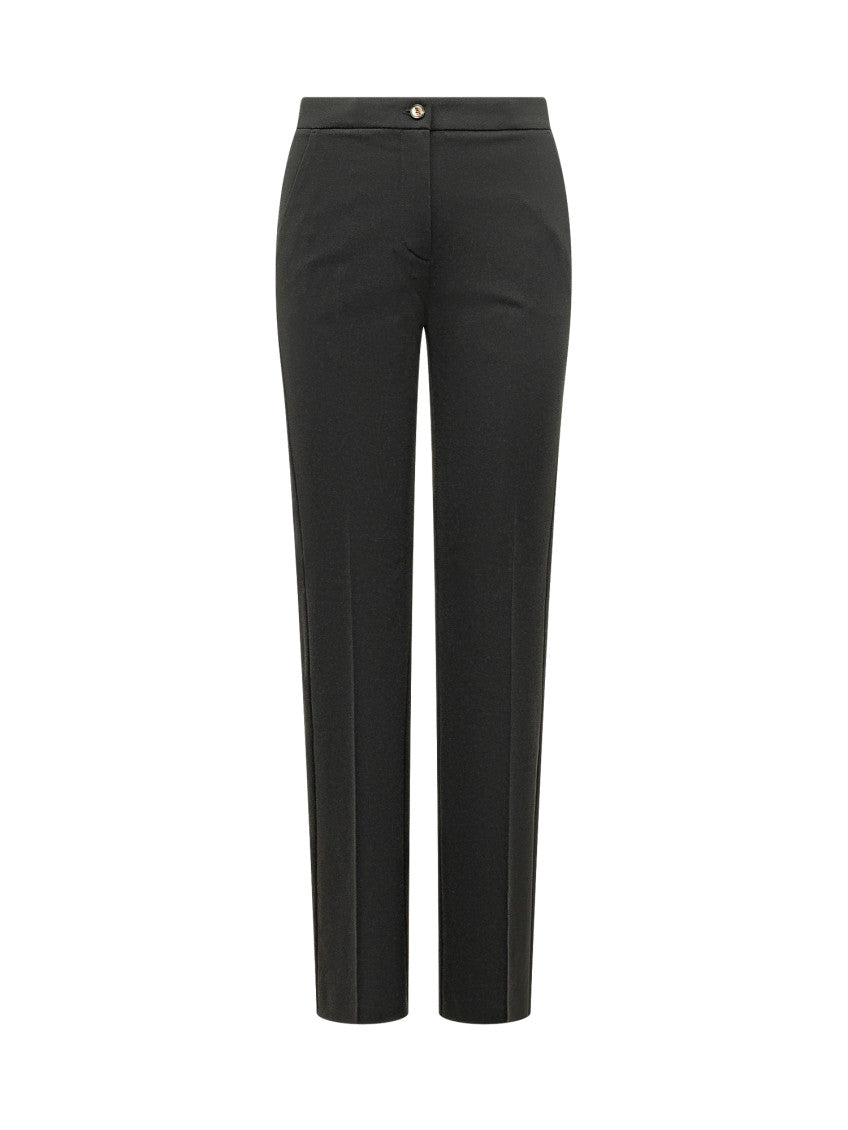 Black Straight Flat Front Pants 1