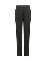 Black Straight Flat Front Pants 1