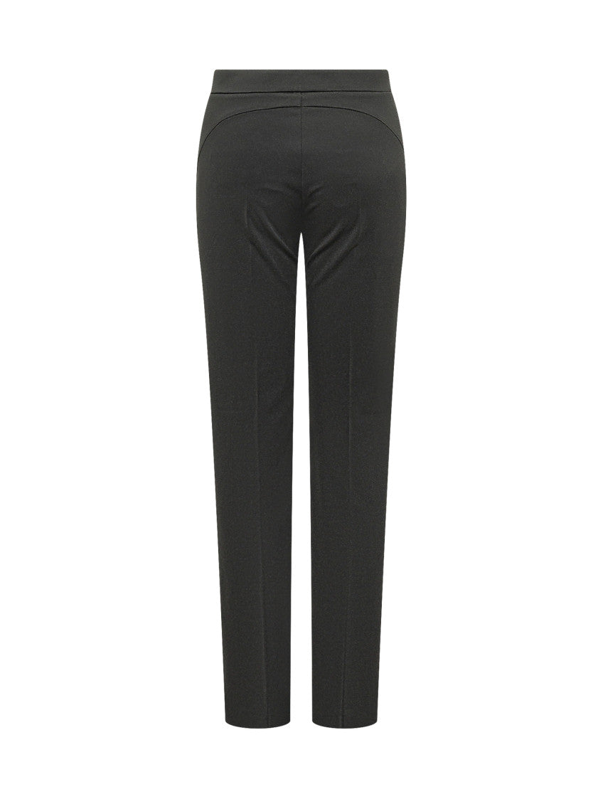 Black Straight Flat Front Pants 2