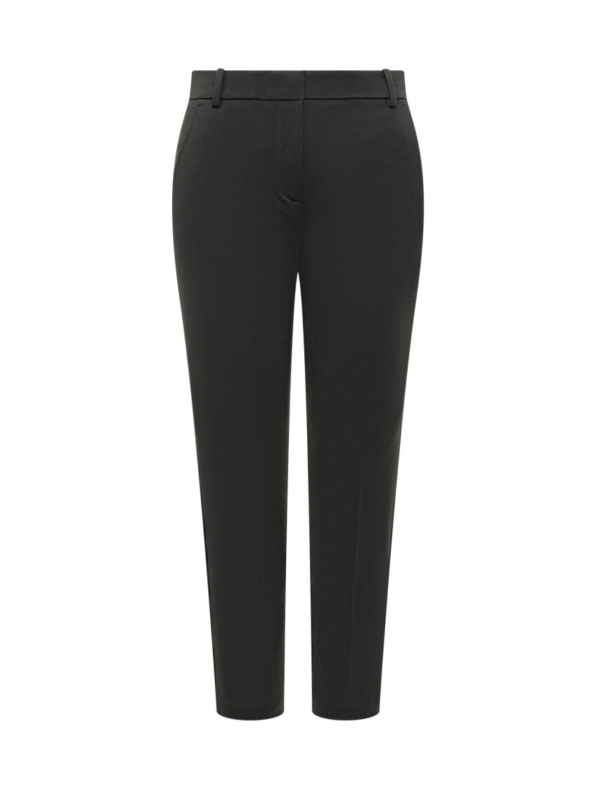 Black Straight Flat Front Pants 1