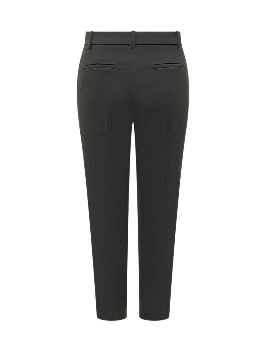Black Straight Flat Front Pants 2