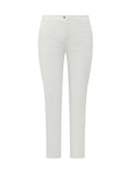 White Slim Flat Front Pants 1
