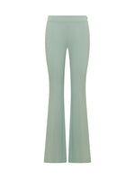 Green Slim Flared Pants 1