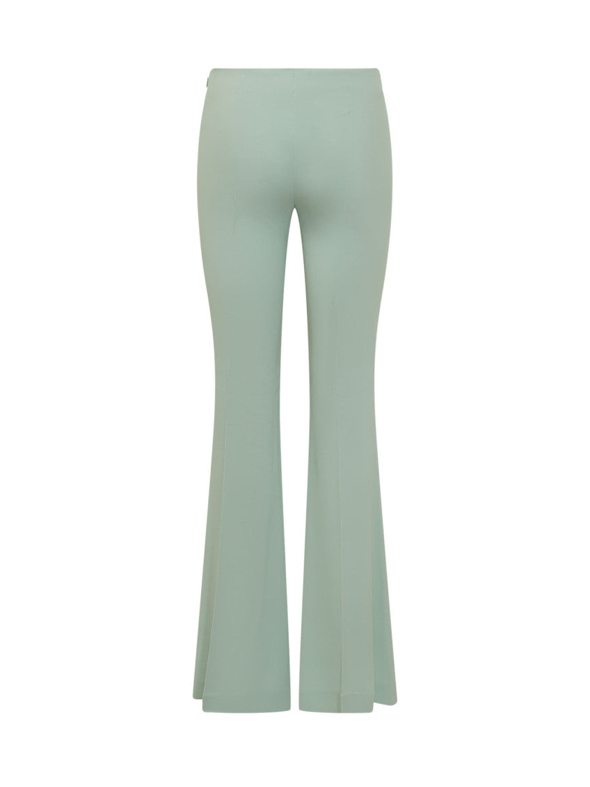 Green Slim Flared Pants 2
