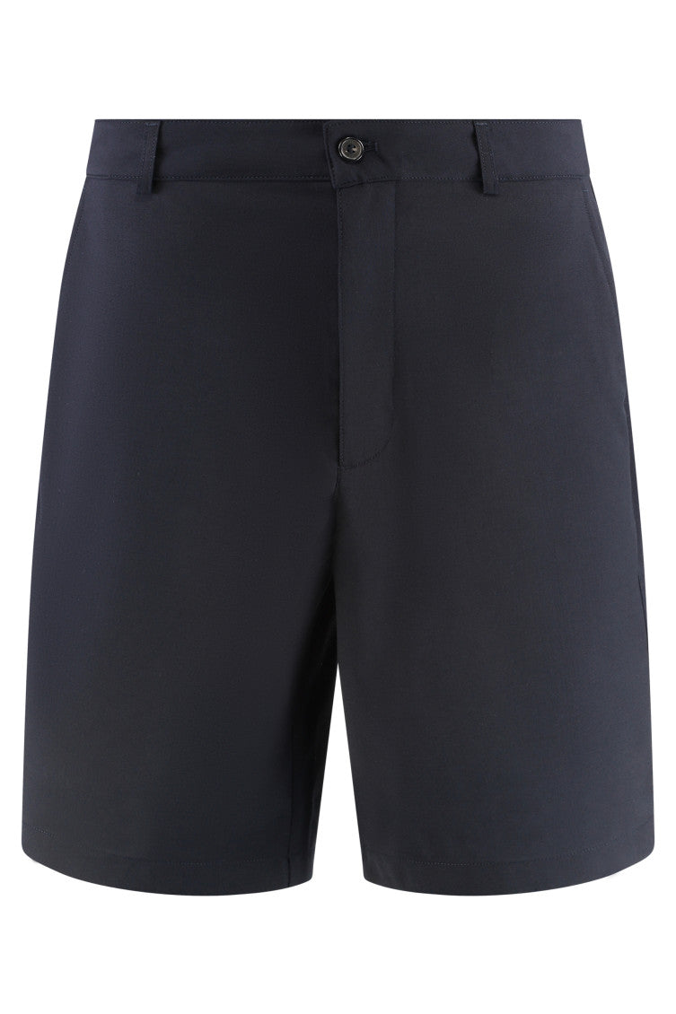 Navy Blue Solid Shorts 1