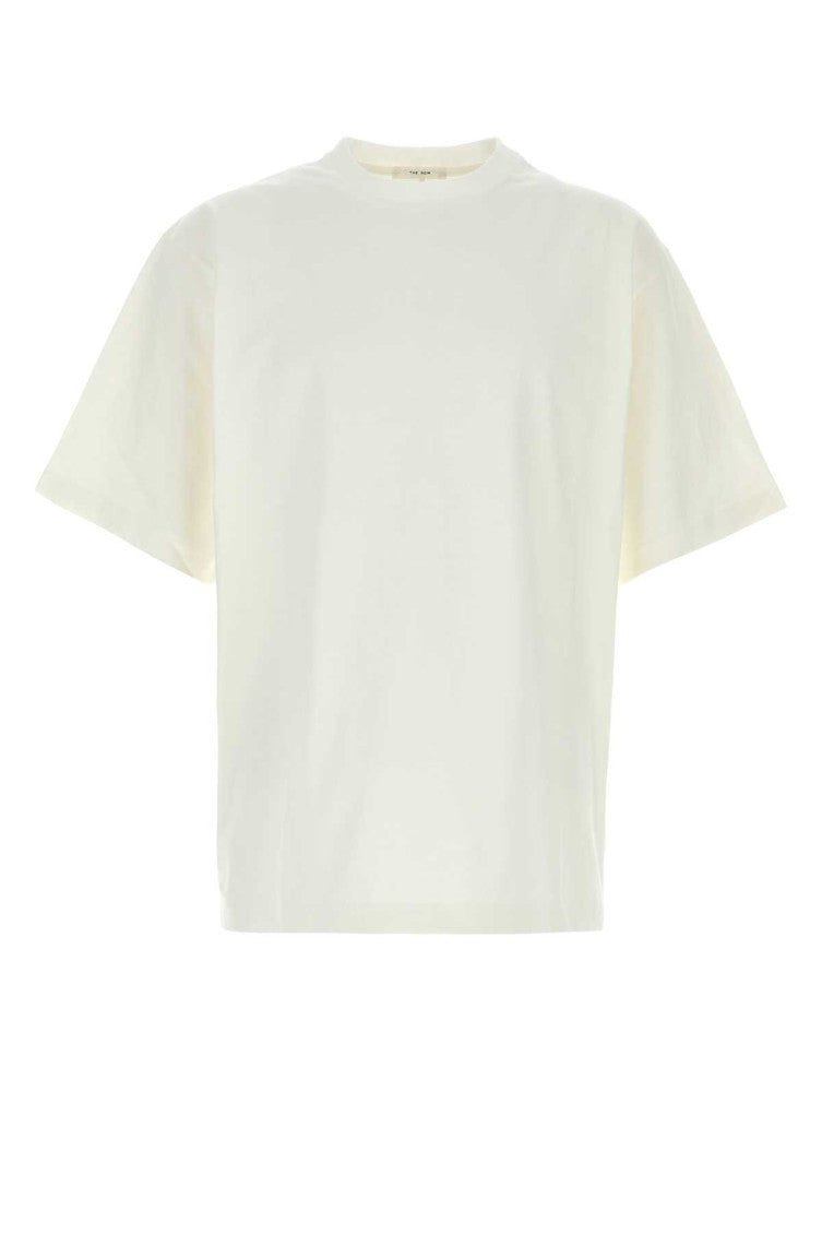 White Solid Crew Neck T-Shirt 1