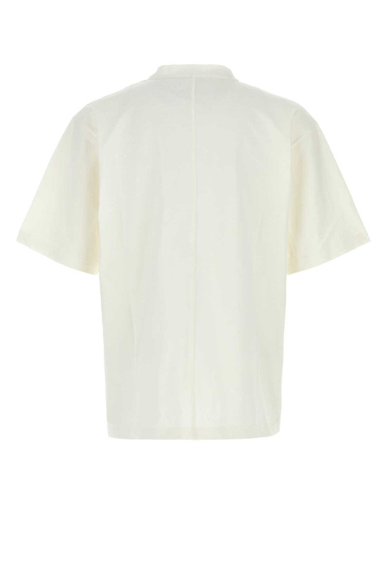 White Solid Crew Neck T-Shirt 2