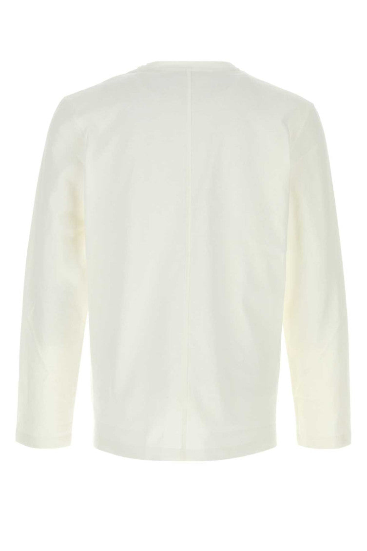 White Solid Crew Neck T-Shirt 2