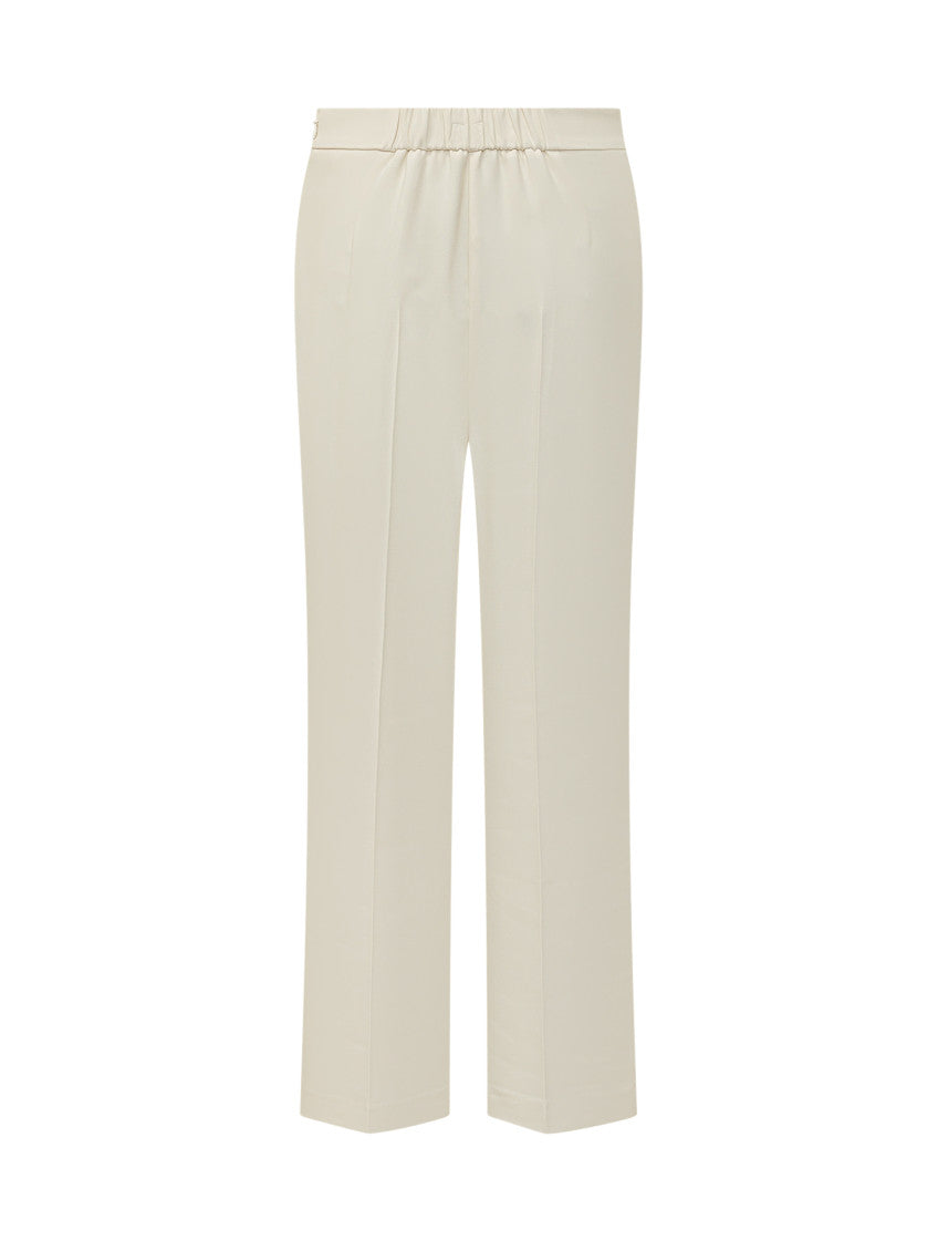 Beige Bootcut Flat Front Pants 2