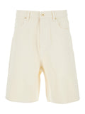 Off White Solid Shorts 1