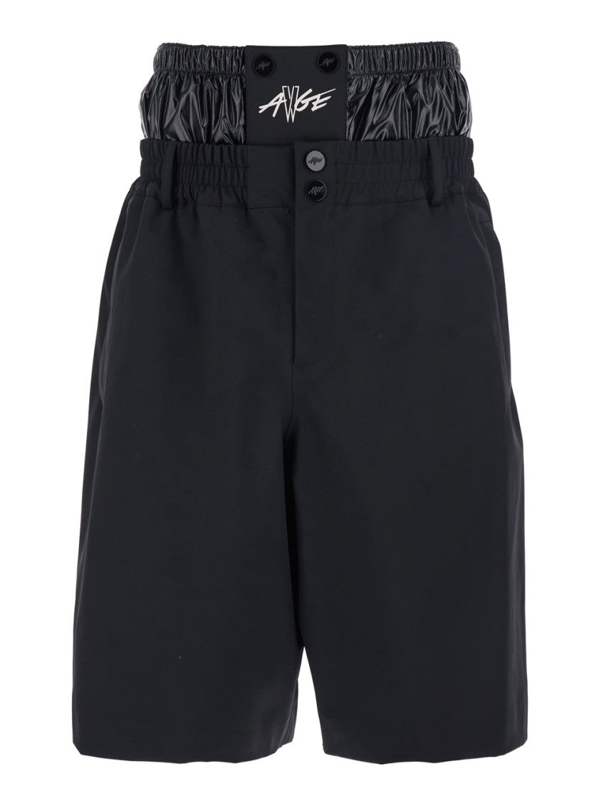 Black Solid Shorts 1