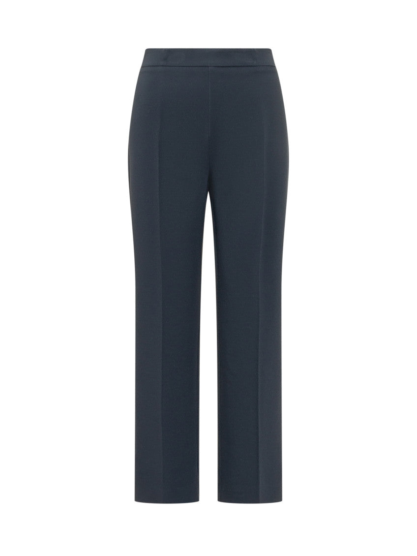 Blue Bootcut Flat Front Pants 1