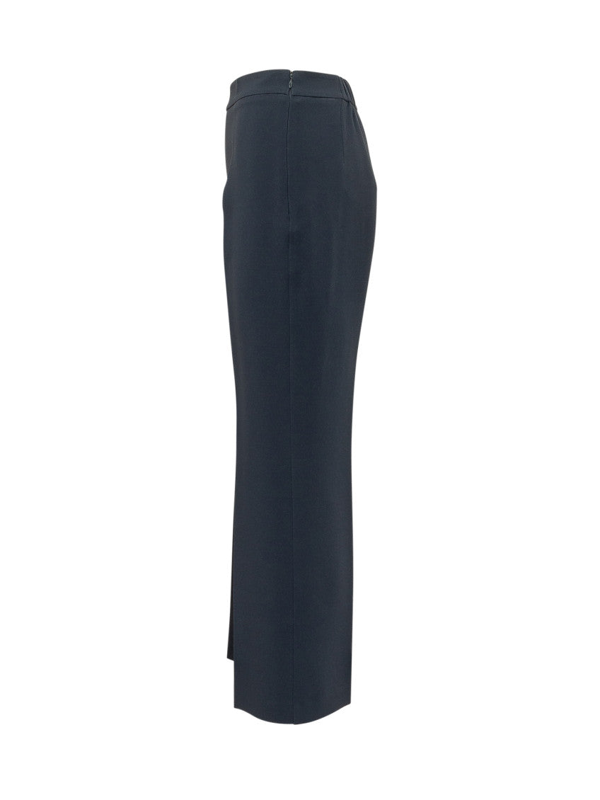 Blue Bootcut Flat Front Pants 3