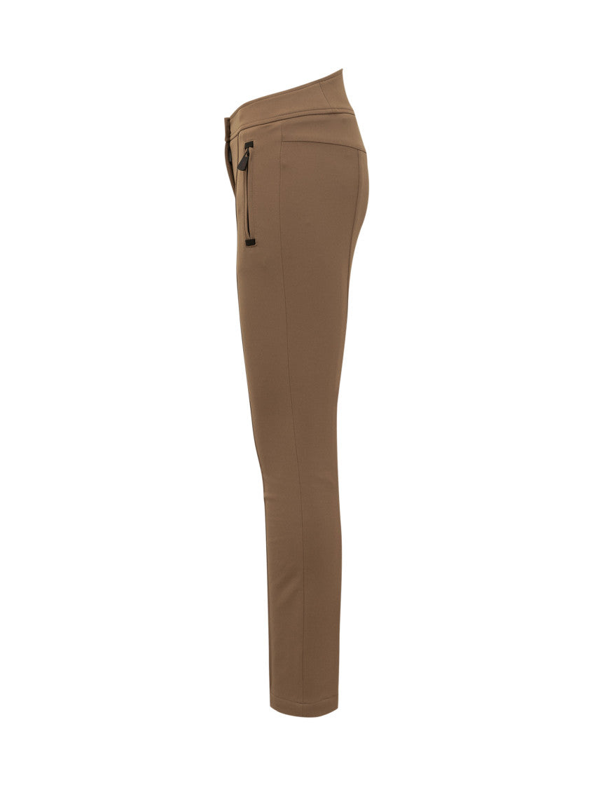 Brown Slim Flat Front Pants 3