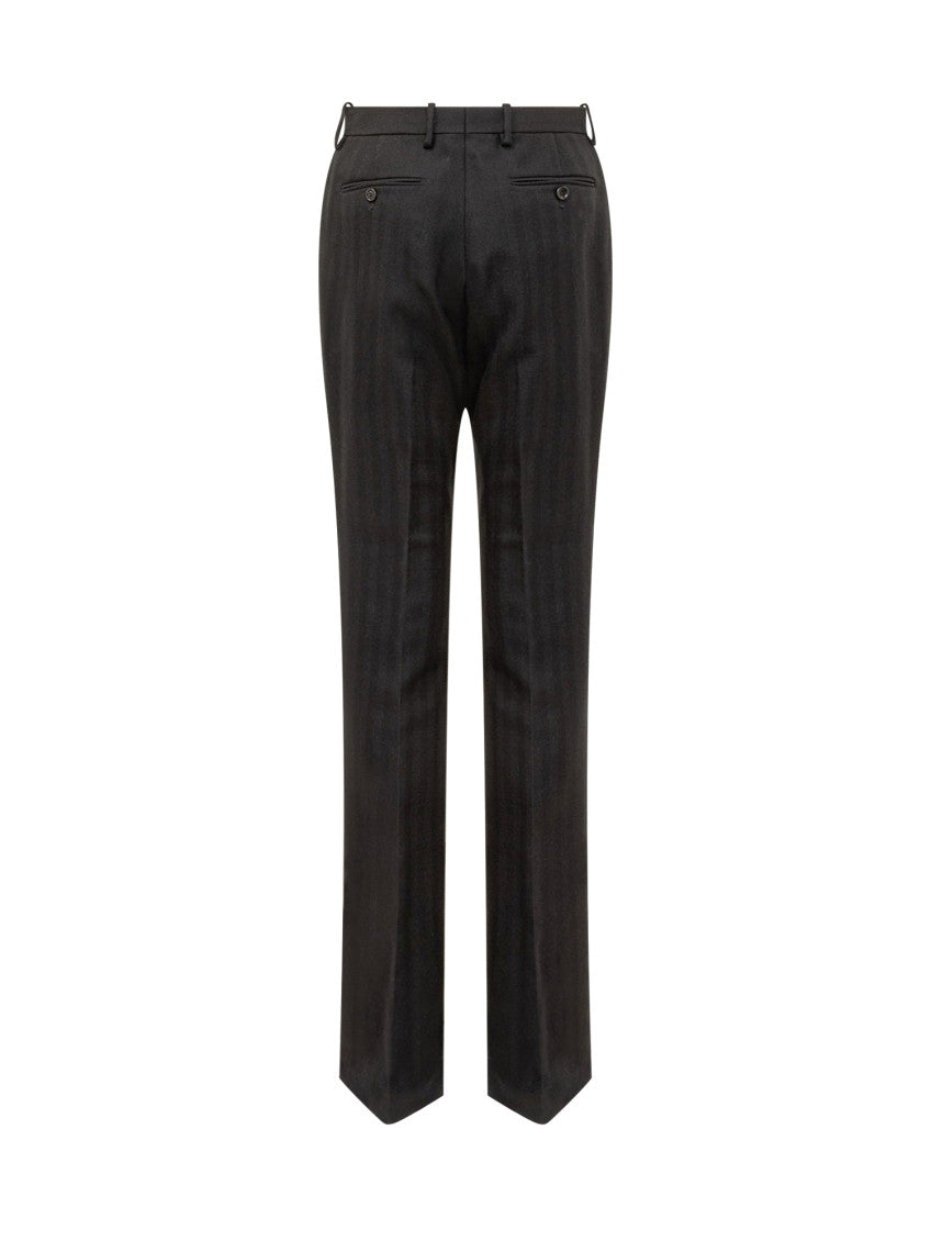 Black Straight Flat Front Pants 2