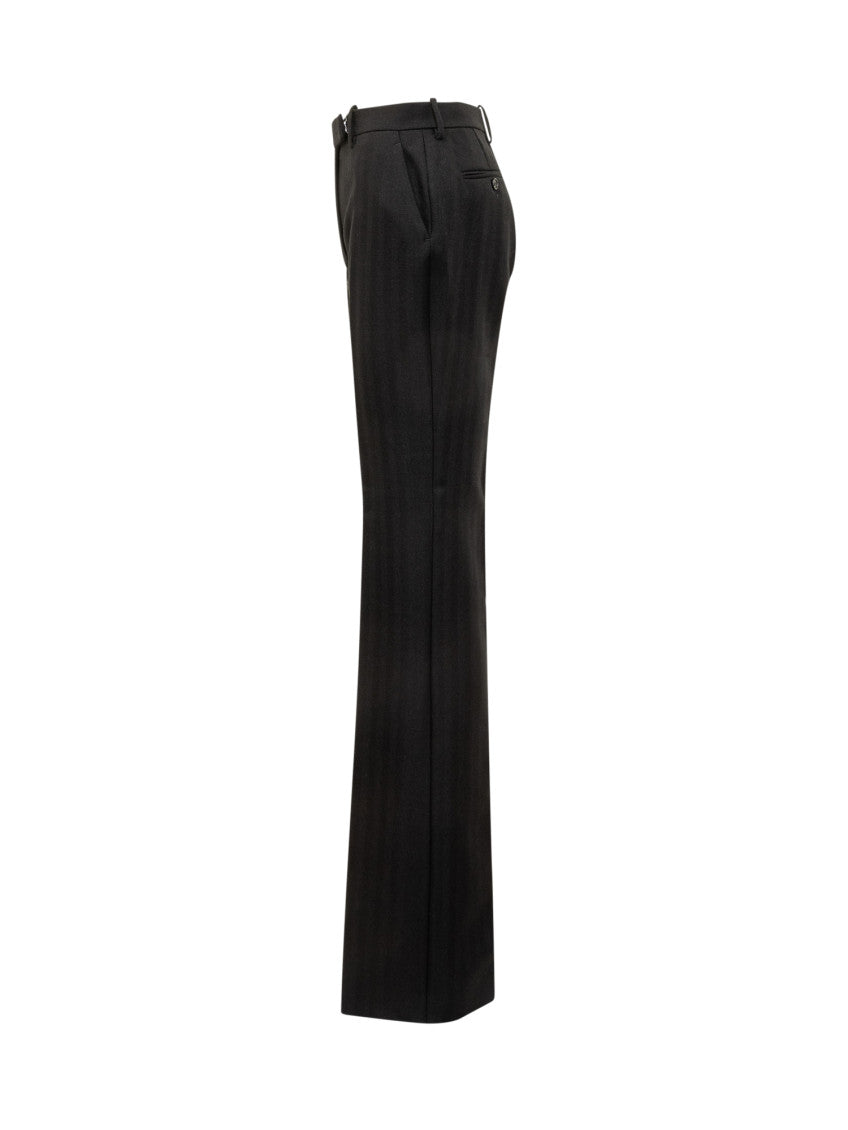 Black Straight Flat Front Pants 3