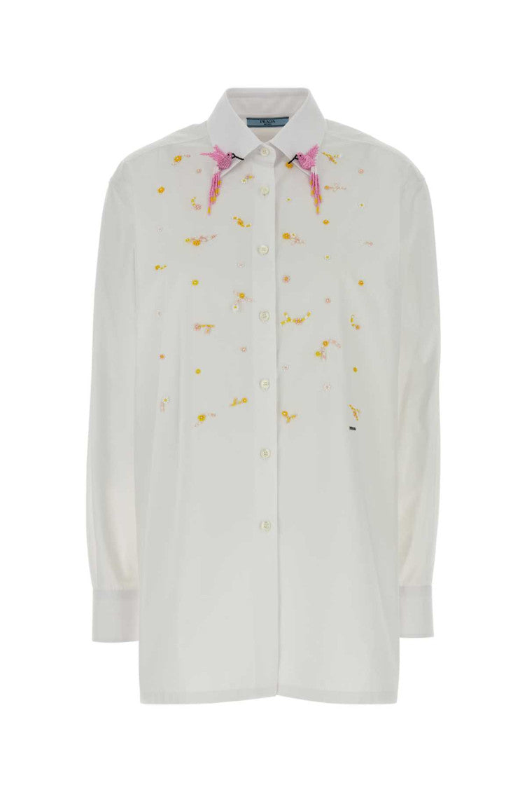 White Regular Embellished Shirt 1