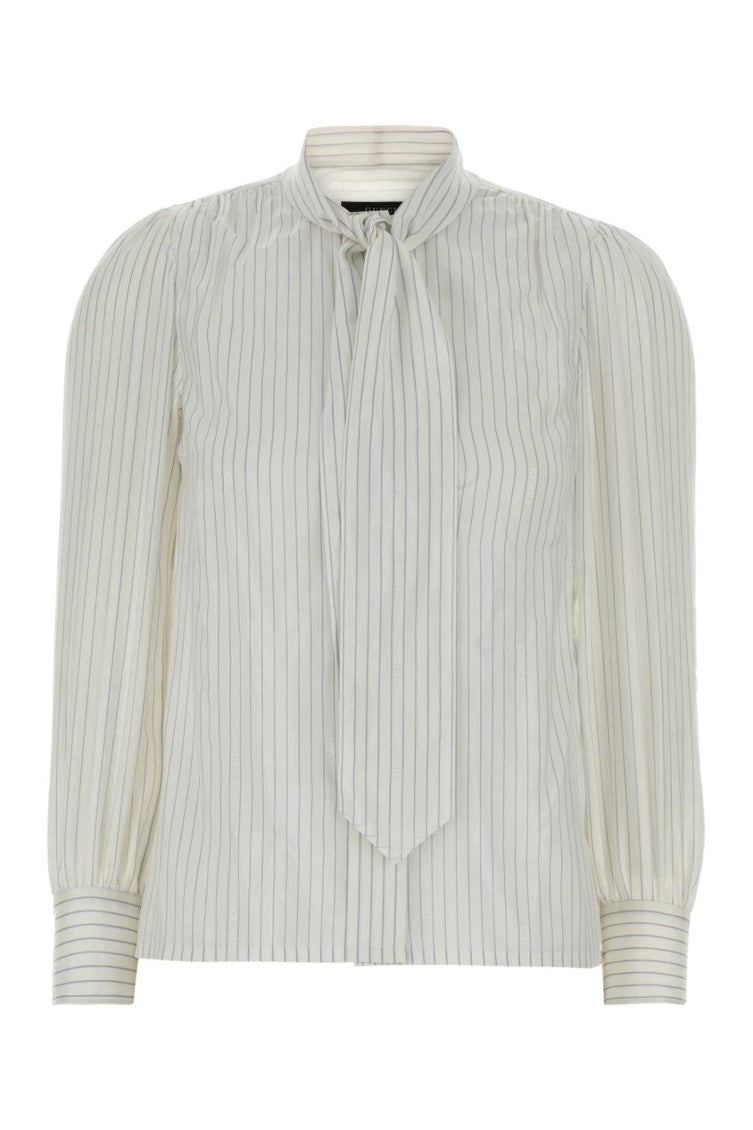 White Regular Stripes Shirt 1