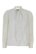 White Regular Stripes Shirt 1