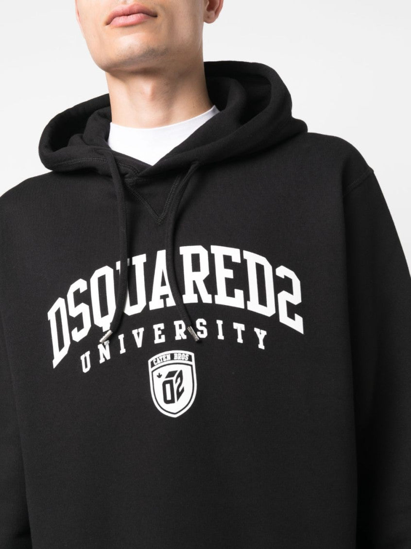 Black Logo Hood Sweatshirt 3