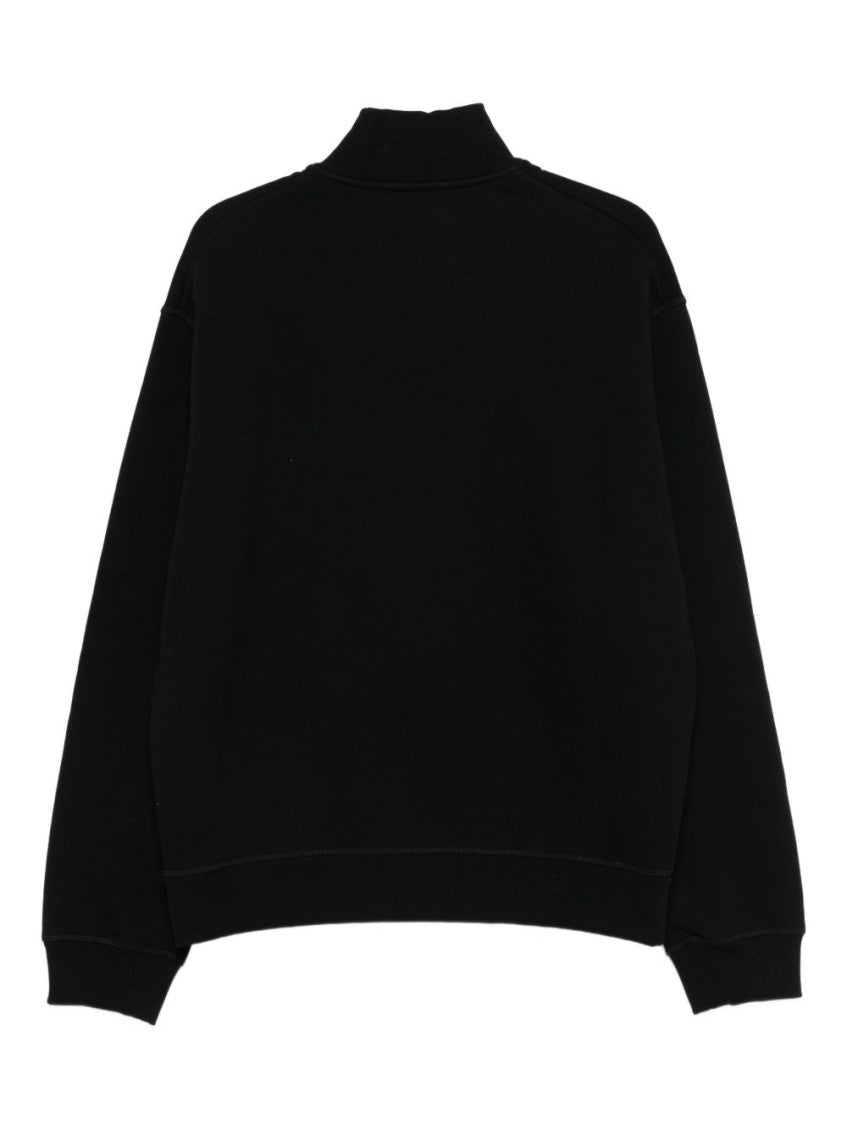 Black Logo Mock Collar Sweatshirt 2