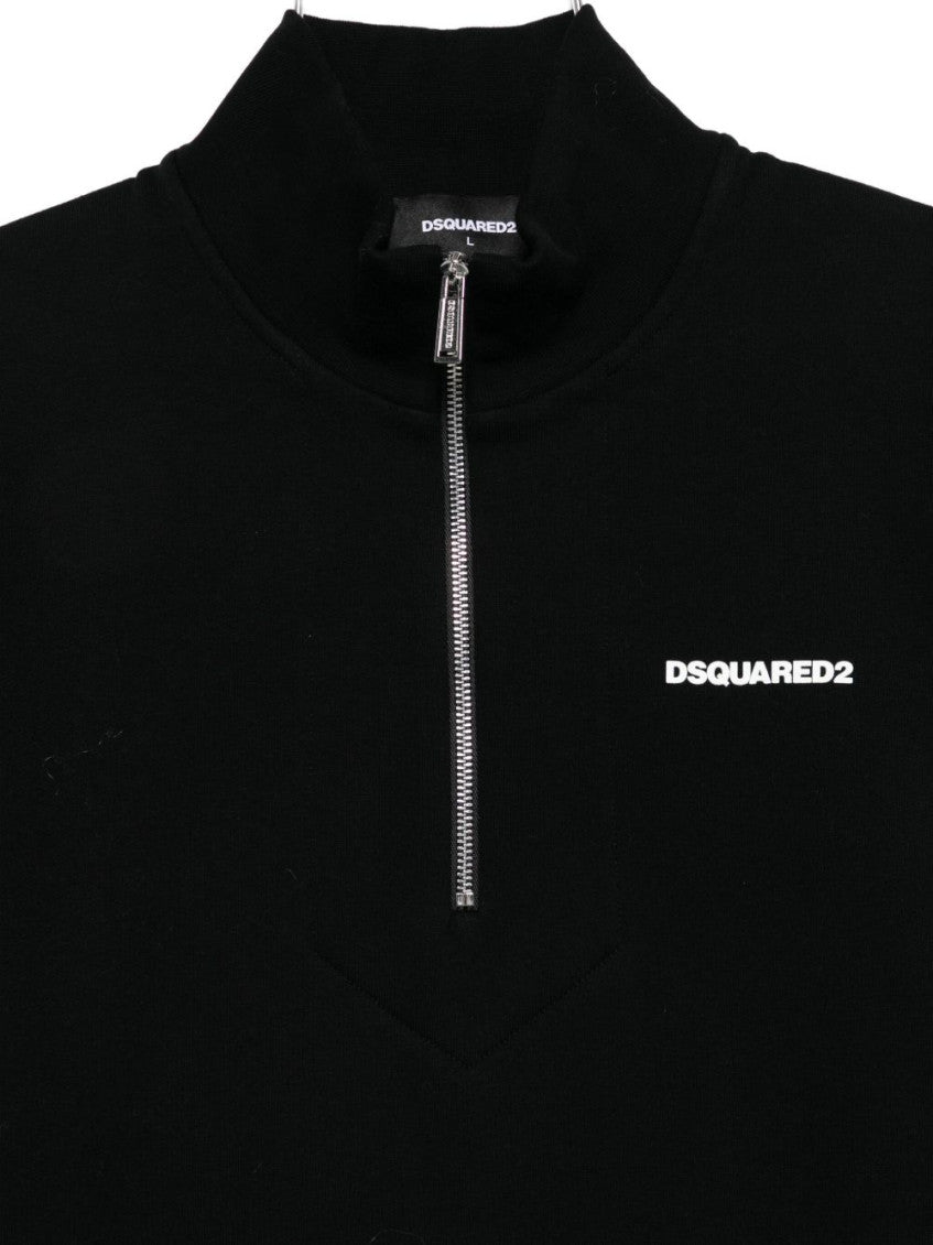 Black Logo Mock Collar Sweatshirt 3