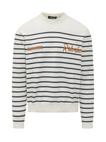 White Stripes Crew Neck Sweater 1