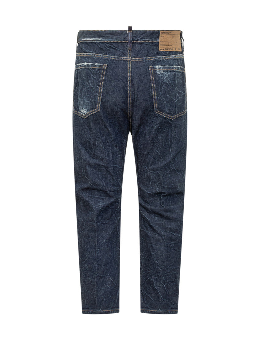 Blue Tapered Mid Rise Jeans 2