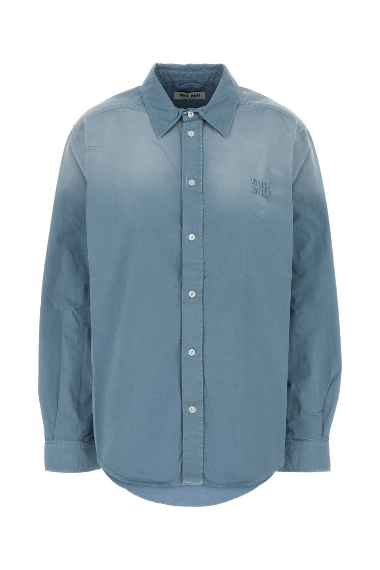 Blue Oversized Solid Shirt 1