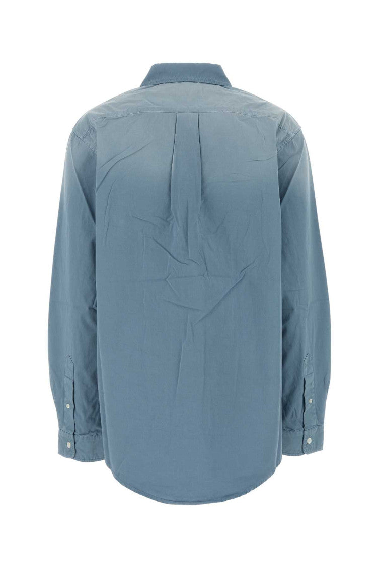 Blue Oversized Solid Shirt 2
