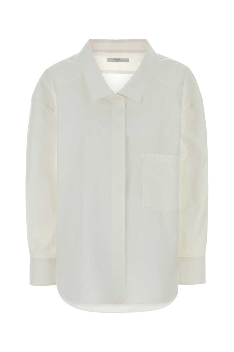 White Regular Solid Shirt 1