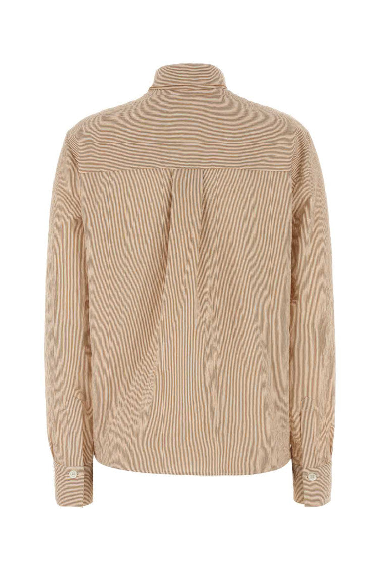 Beige Boxy Stripes Shirt 2