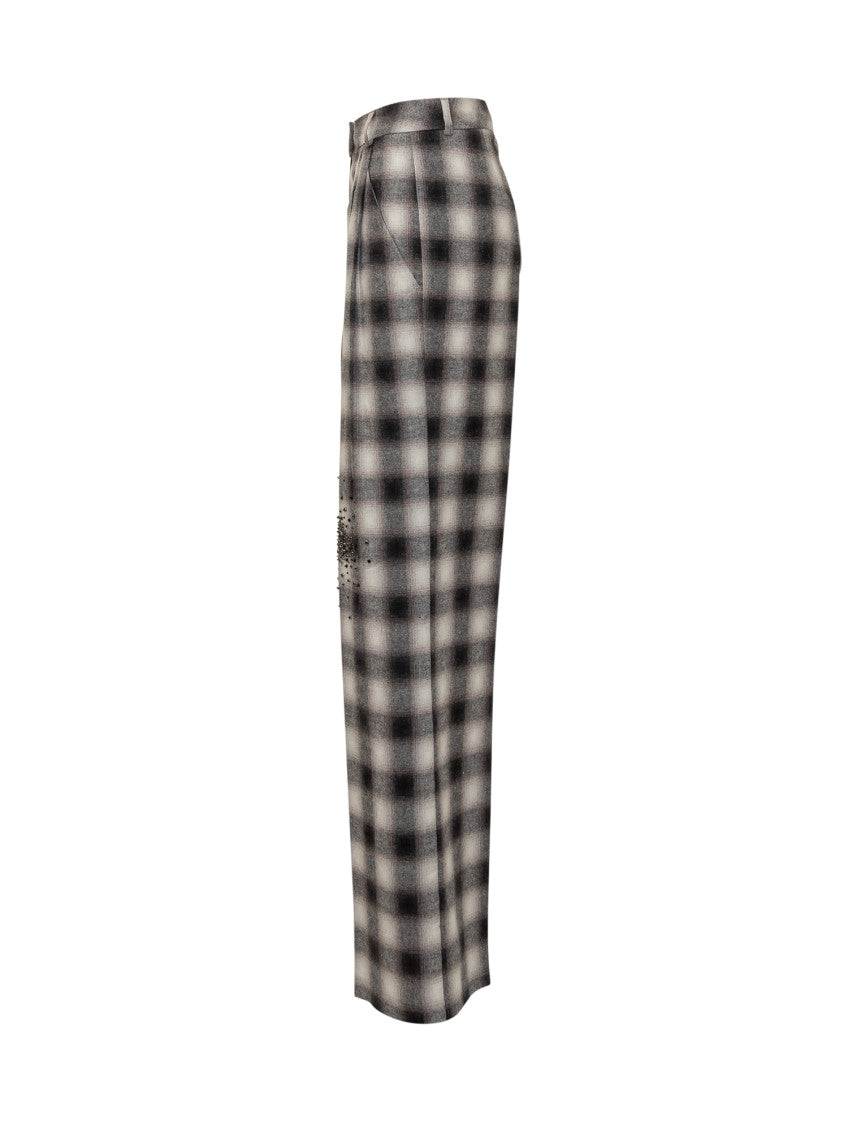 Multicolor Relaxed Flat Front Pants 3