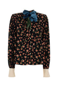 Navy Blue Regular Floral Shirt 1