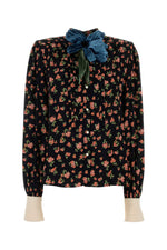 Navy Blue Regular Floral Shirt 1