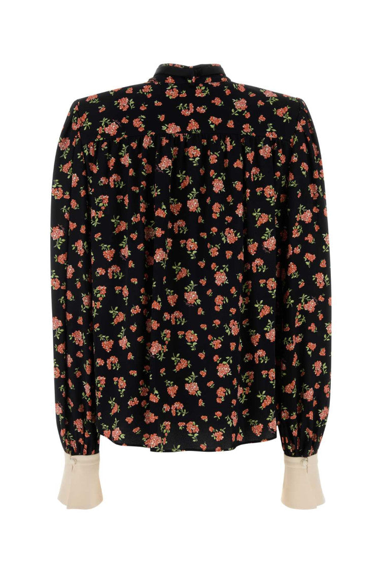Navy Blue Regular Floral Shirt 2