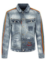Blue Distressed Shirt Collar Jacket 1