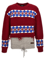 Multicolor Knitted Crew Neck Sweater 1