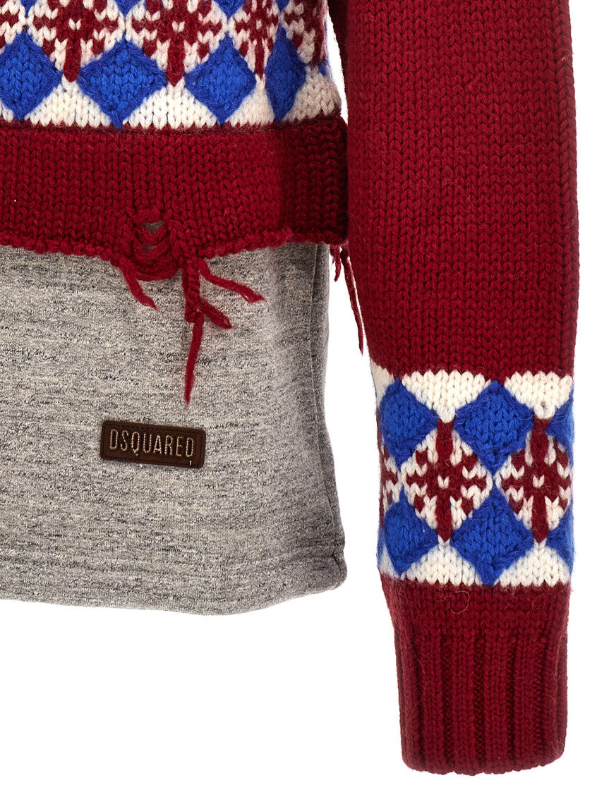 Multicolor Knitted Crew Neck Sweater 3