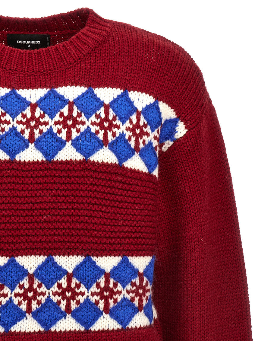 Multicolor Knitted Crew Neck Sweater 4