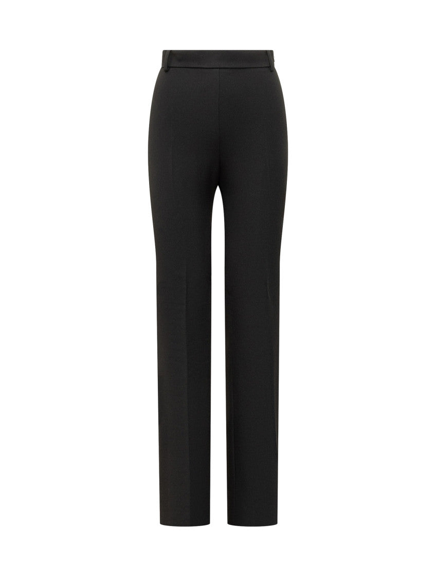 Black Straight Flat Front Pants 1