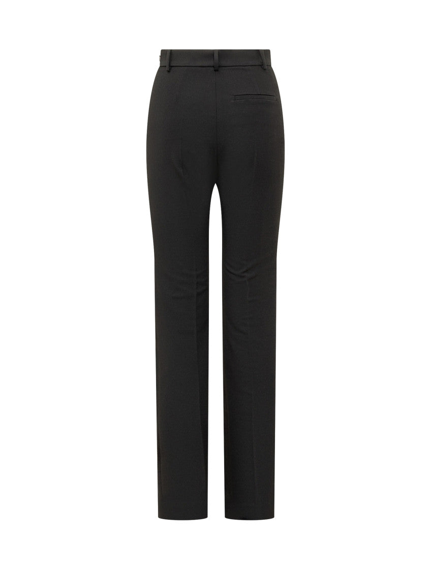 Black Straight Flat Front Pants 2