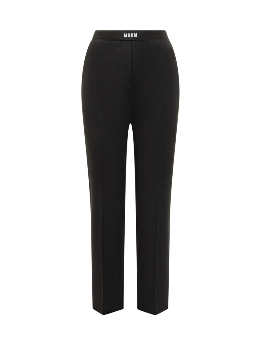 Black Straight Flat Front Pants 1