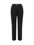 Black Straight Flat Front Pants 1