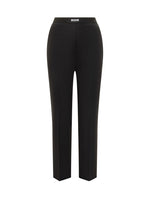 Black Straight Flat Front Pants 1